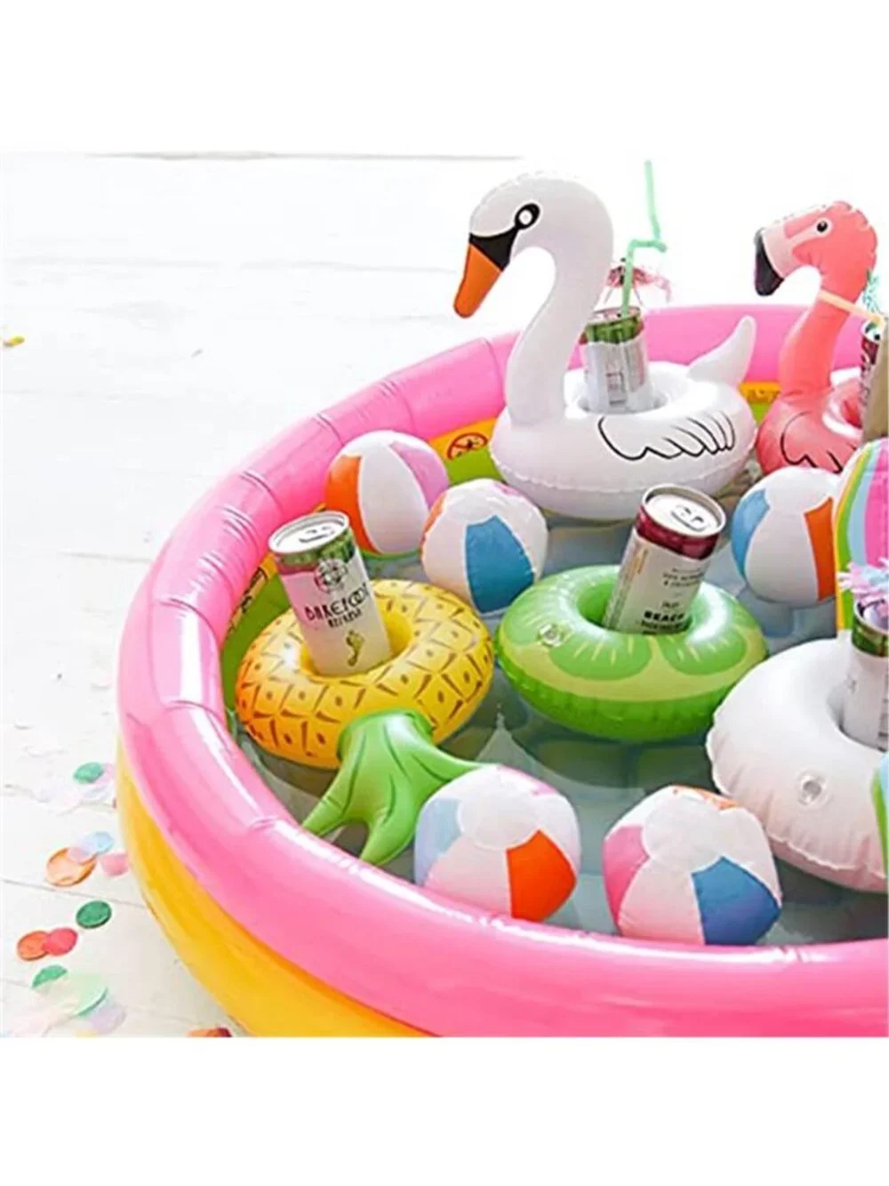 Inflatable Drink Holders 35 Pack Pool Party Floating Cup Holder Floaties Bulk